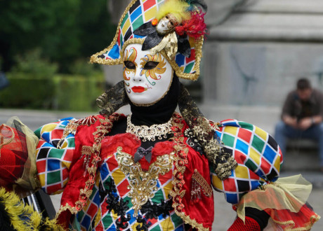 Le costume de l'Arlequin Carnaval de Venise 2019